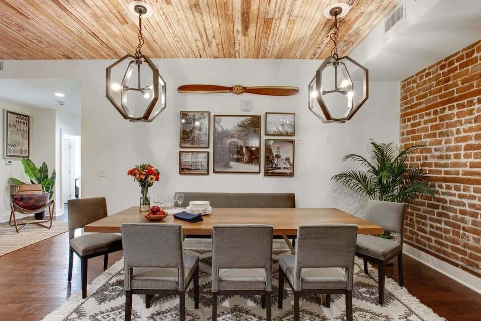 Unit B Dining Area | Dining Table Adjacent to Kitchen | First Floor of Third Floor Unit