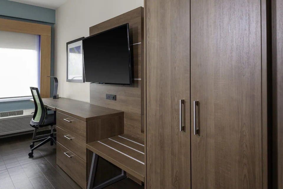 Settle in and stay productive with a dedicated desk setup.