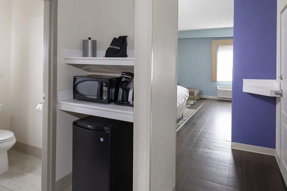 Refresh anytime with convenient in-room snacks and coffee essentials.