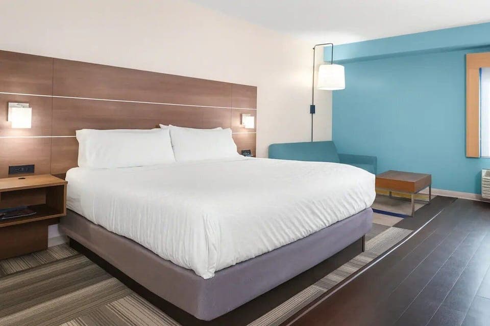 Sink into a serene king bed for deep, restful sleep.