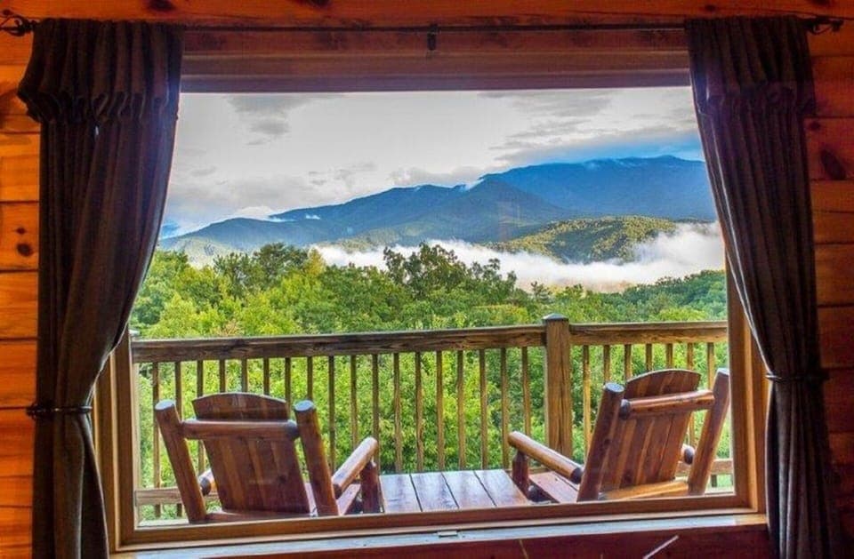 Front Row Seats to a Smoky Mountain Show- this is your picture window view !!!