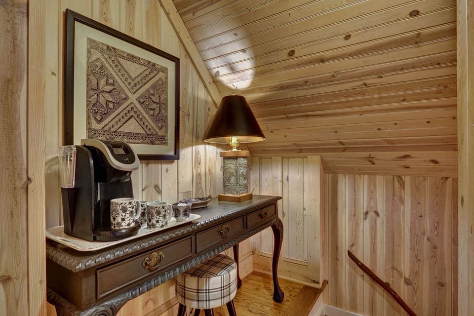 Coffee bar off master bedroom