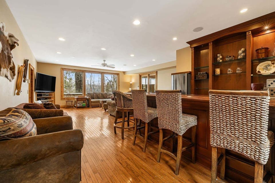 Family Room with English Tavern-Style Bar