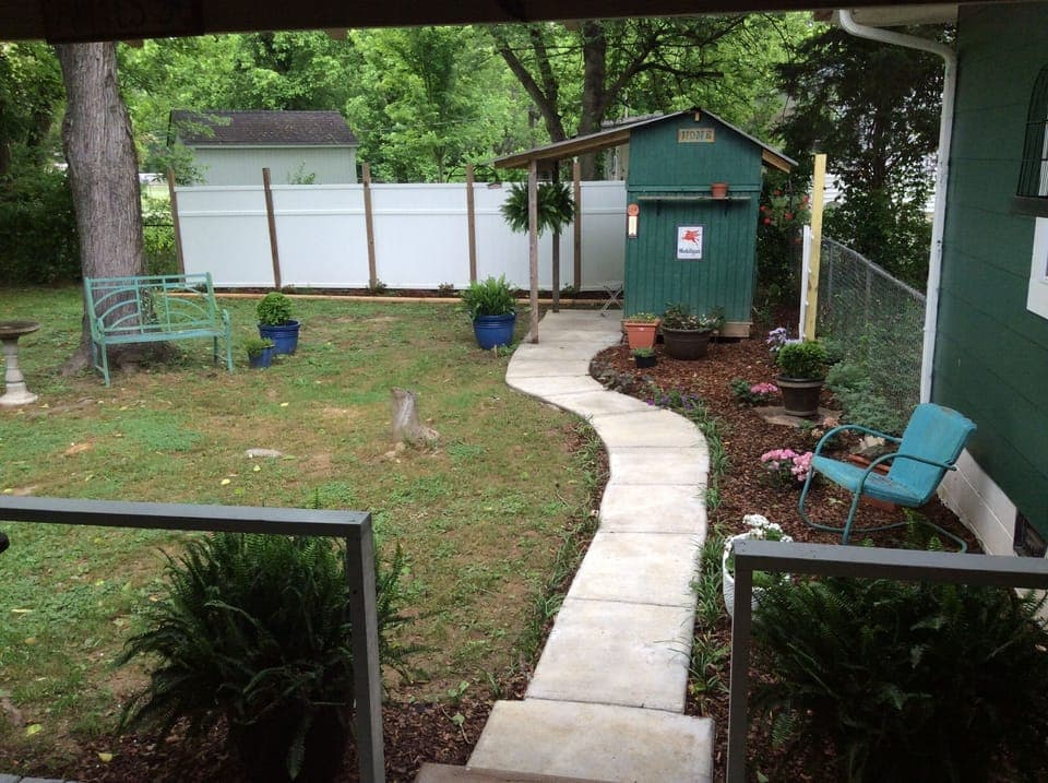Fenced back yard