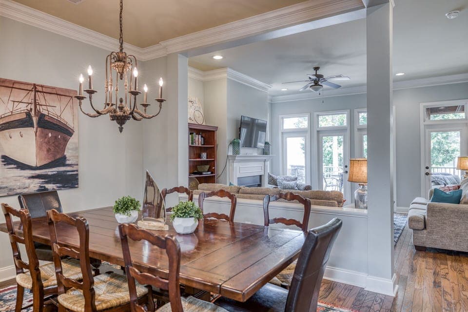 Dining room and living room