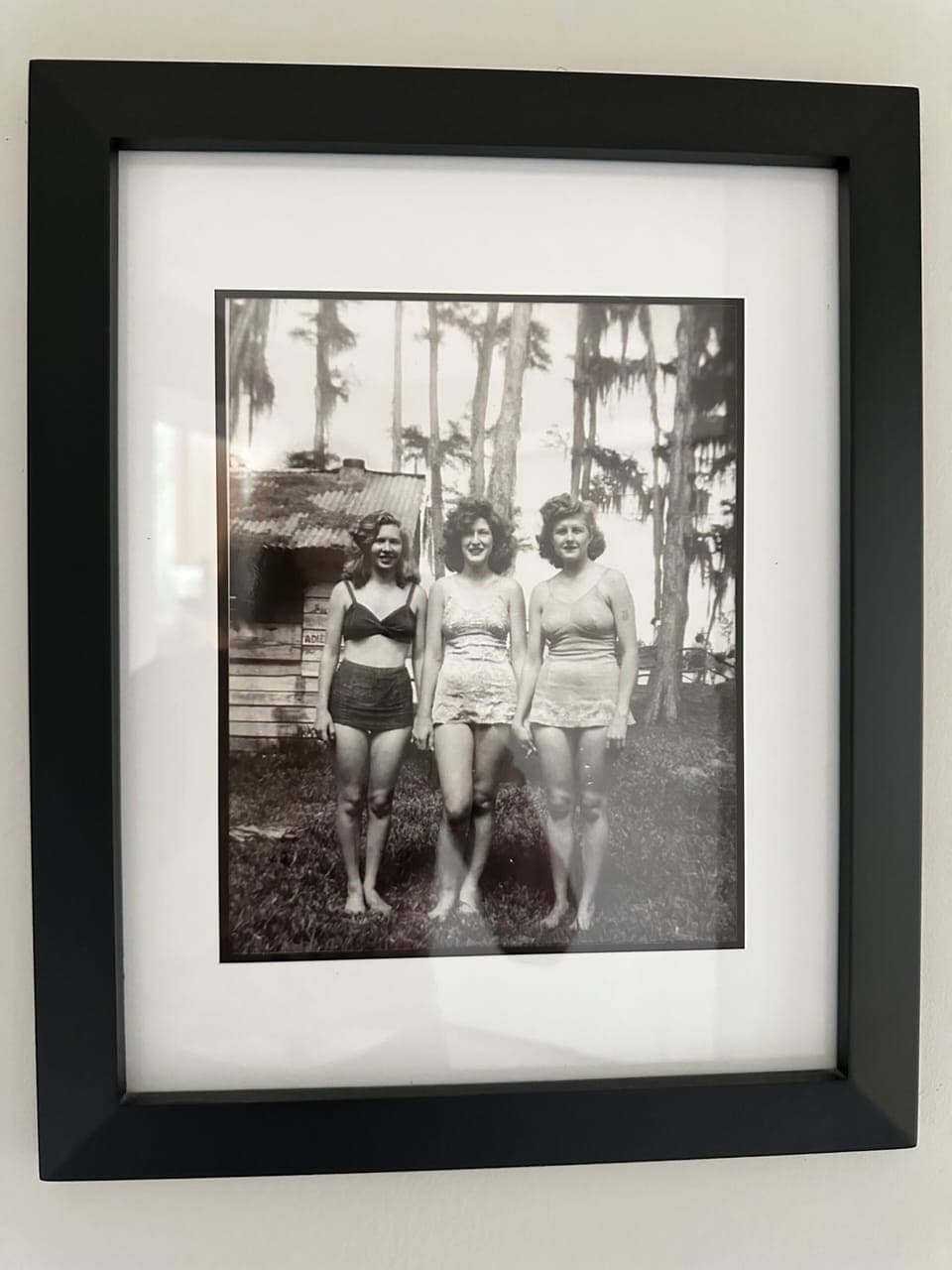 Vintage pics of my mom fill the hallways.