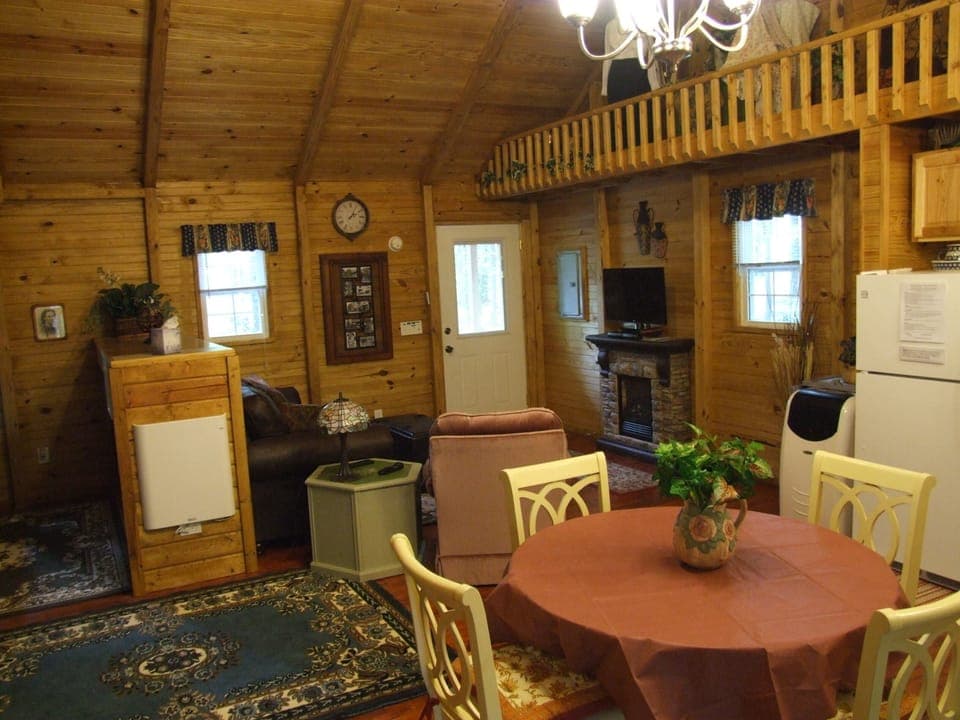 Living room view from dining area