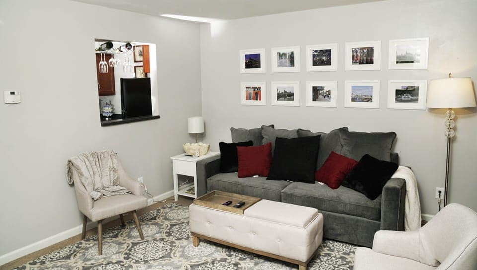 Comfortable sofa bed with memory foam mattress!