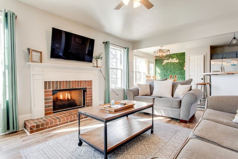 While we do not provide cabin, we do provide smart t.v.s throughout the house where guests can long into their own streaming services.