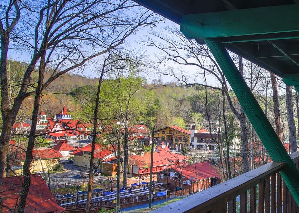The views of downtown Helen are superb. At Christmas time it glows with lights.