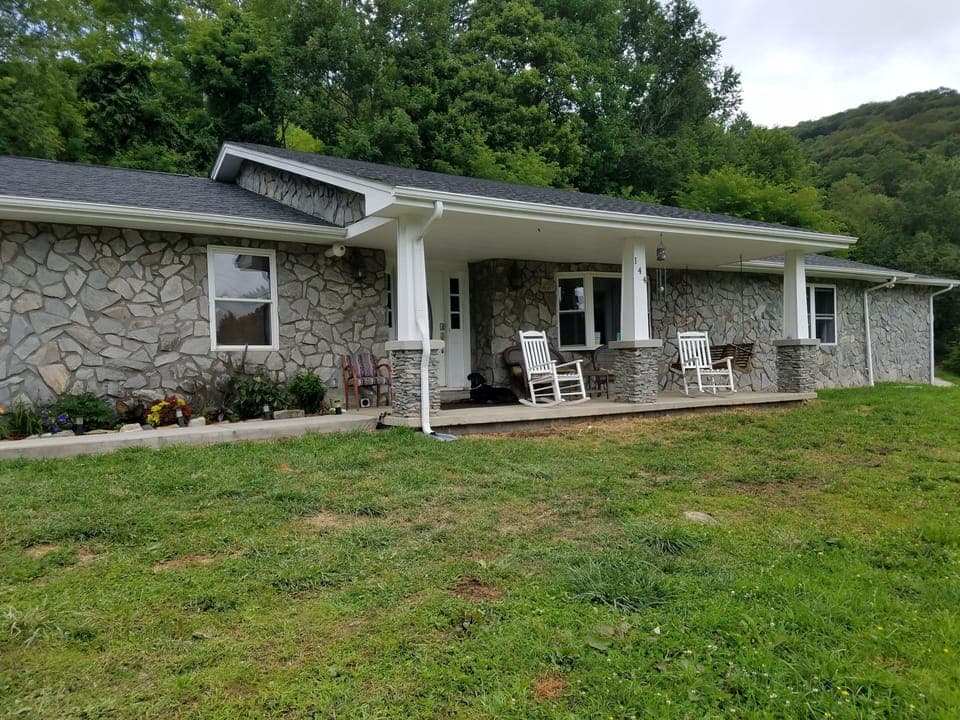 front of the house