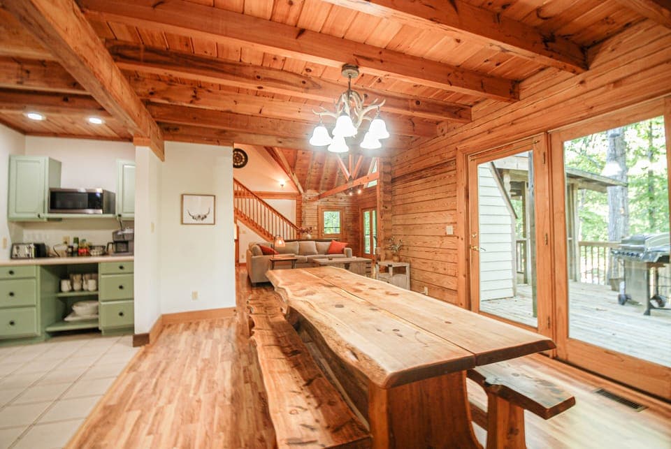 Rustic dining table to seat all your guests.