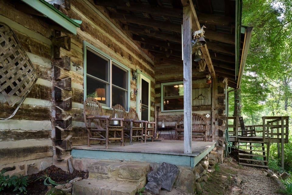 Front Porch with cypress funiture