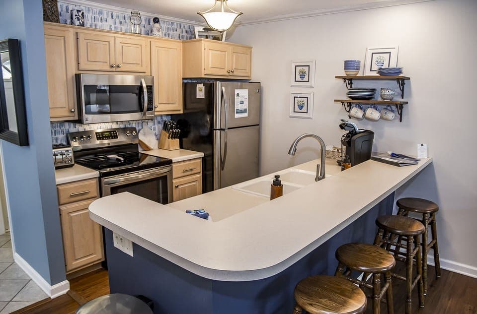 Fully stocked kitchen