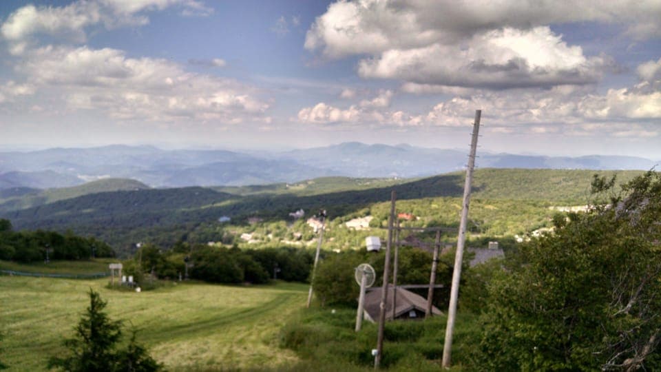 mountain views from slopes