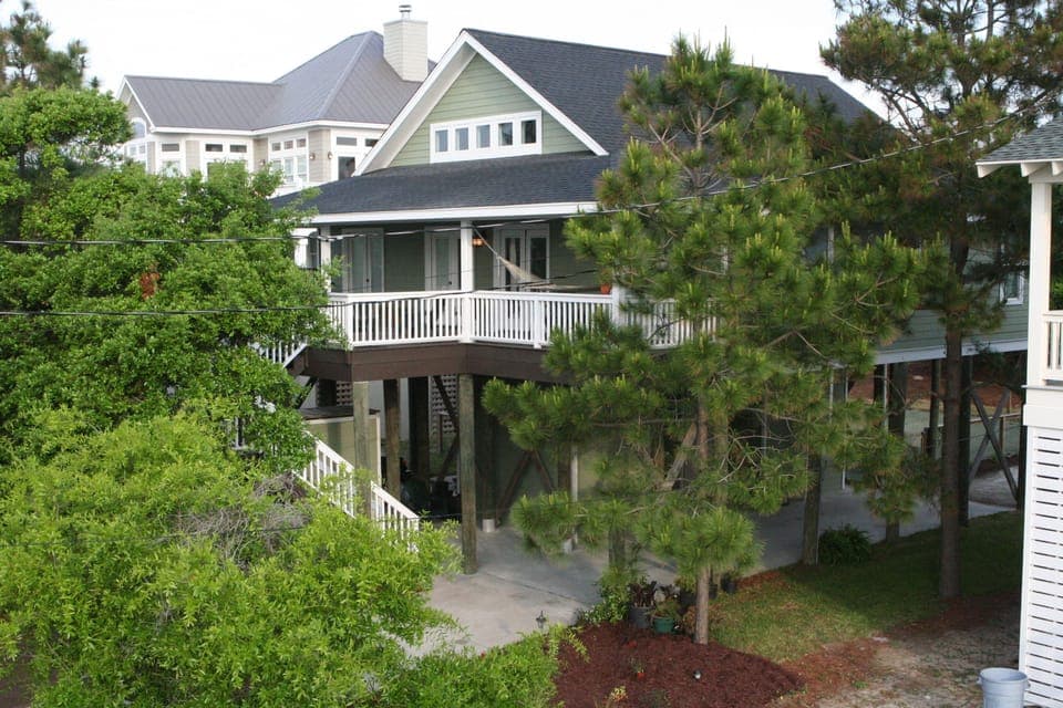 view from ocean walkover across the street