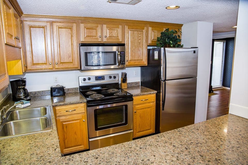 Fully stocked kitchen