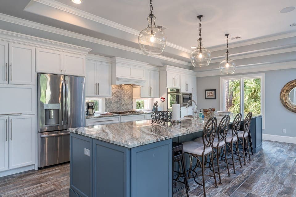 Kitchen with 15 ft island 