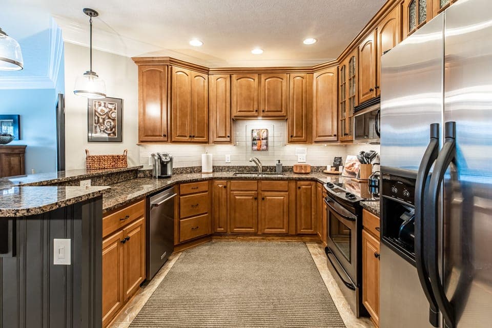 Gourmet fully-equipped kitchen.  You are never w/o vital equipment or utensils.