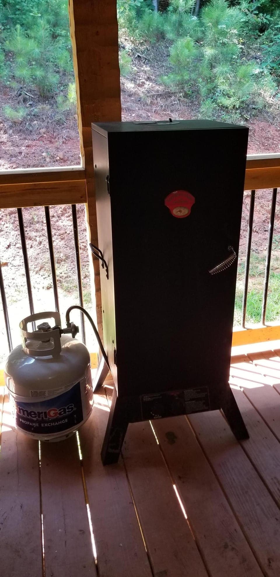 Meat Smoker - Propane Fueled.  Bring your own wood chunks.