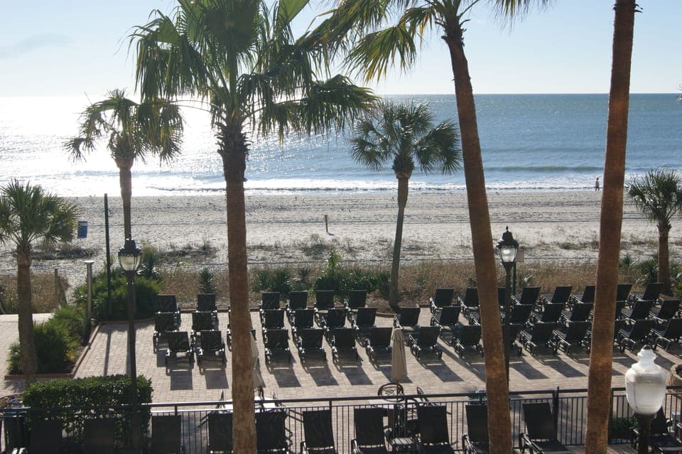 View from direct oceanfront balcony (looking straight)