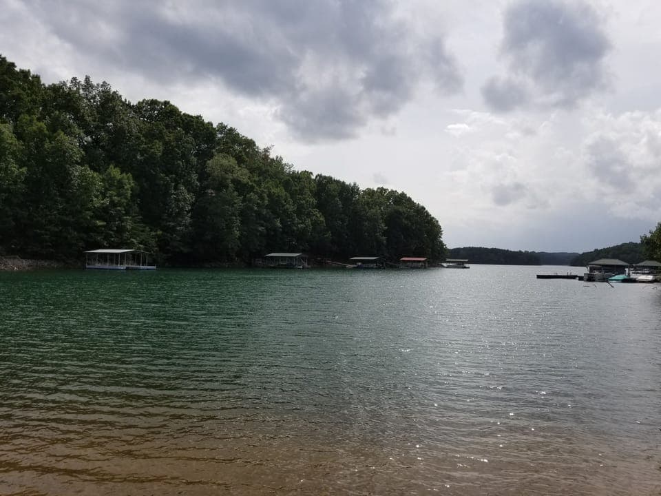 View looking out from the dock.