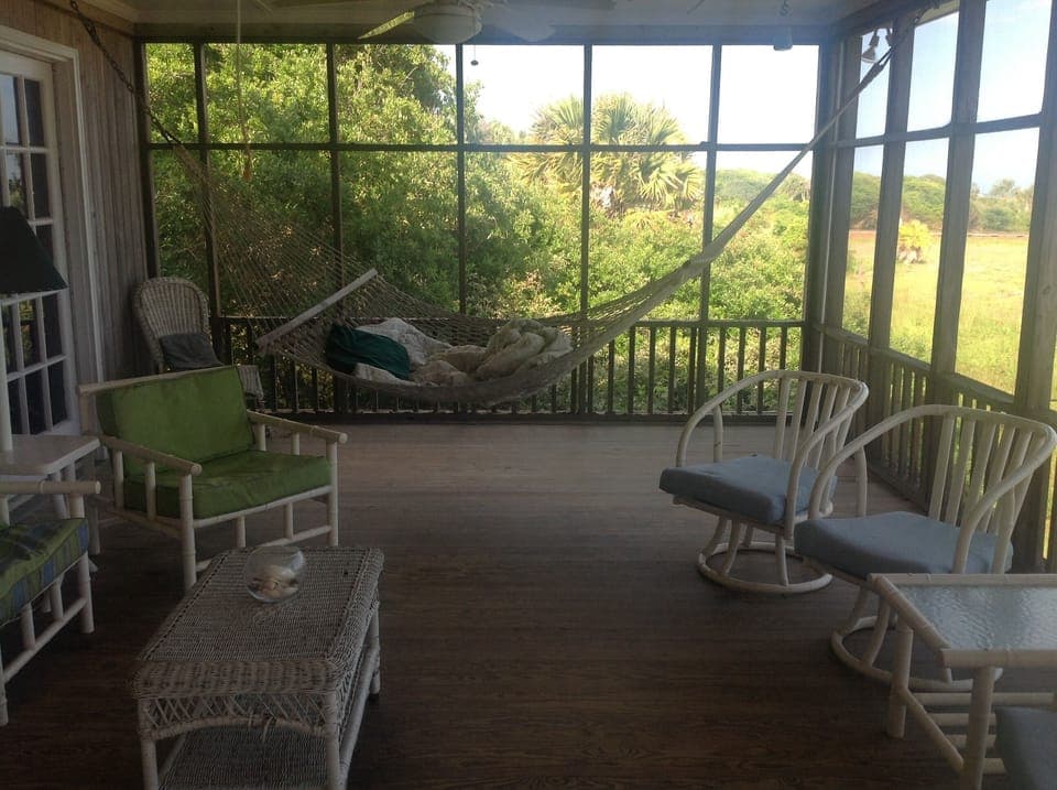 Porch, detail of Pawleys Island Hammock ( Best Bed in the Place!)