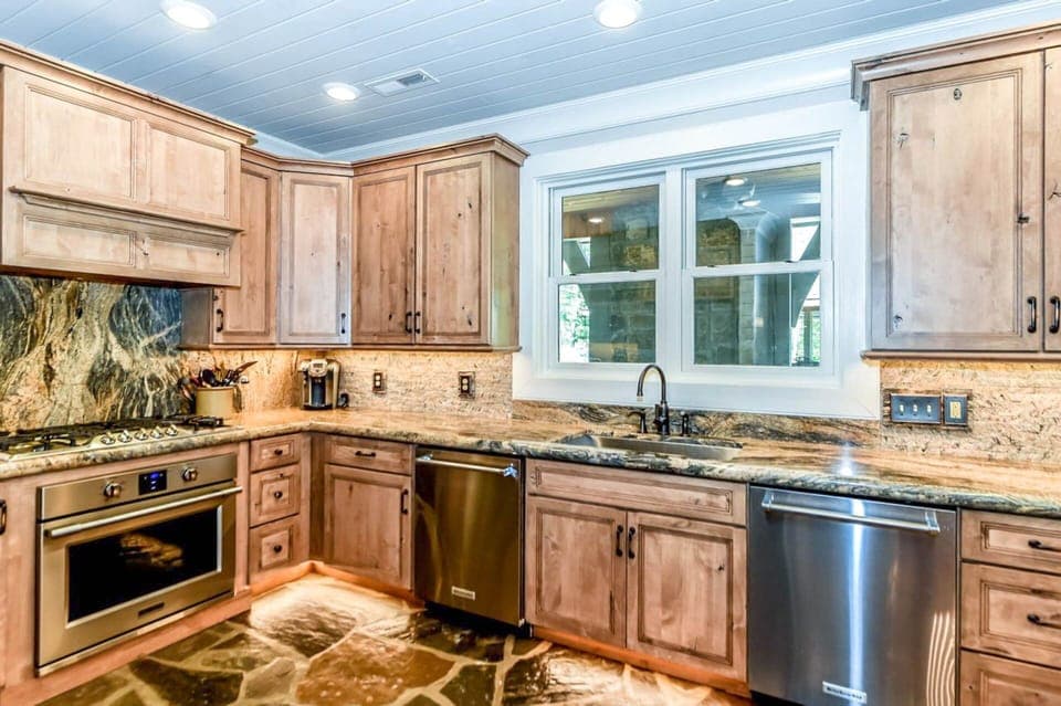 High end stainless appliances, 2 dishwashers, 2 ovens, microwave and gas cooktop