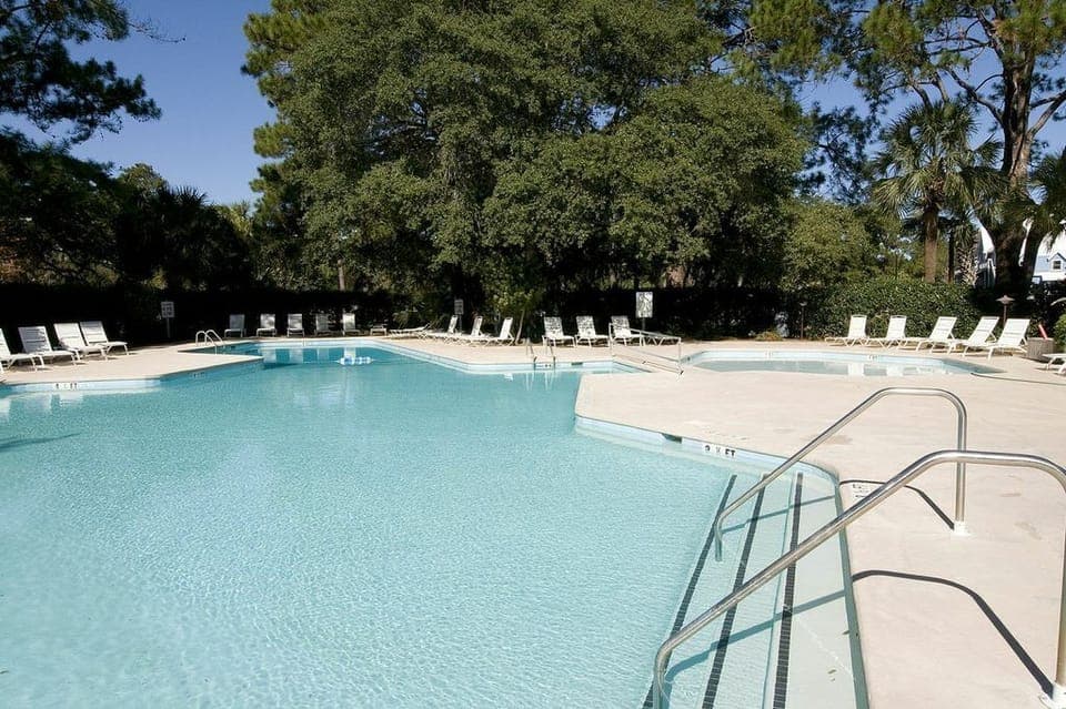The pool at South Beach has plenty of space to relax by the water.