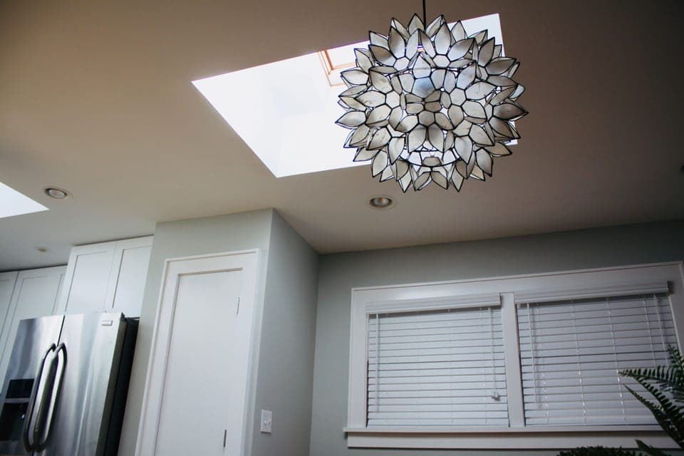 skylight over kitchen table