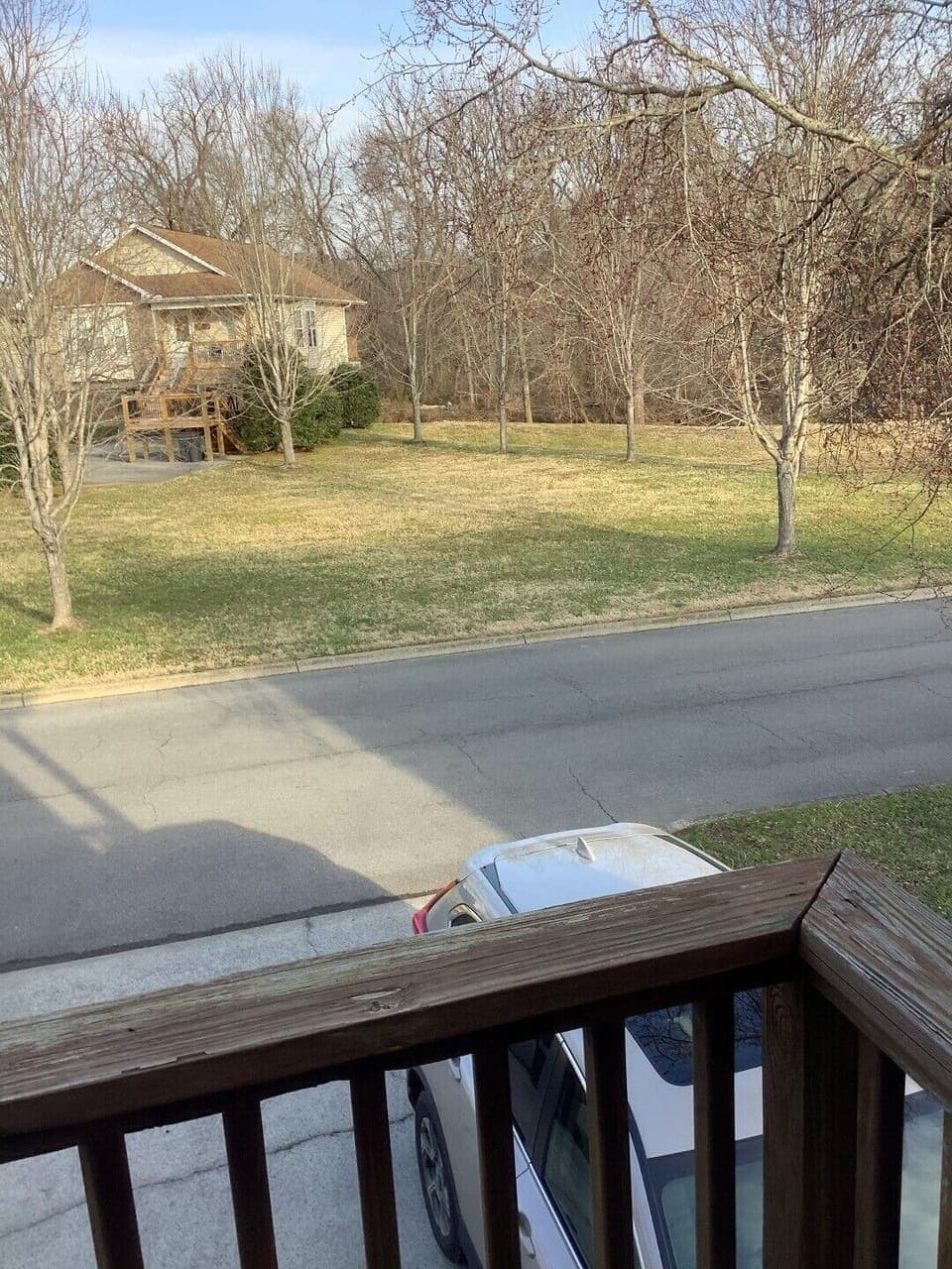 view from front porch showing area toward Little Pigeon River




