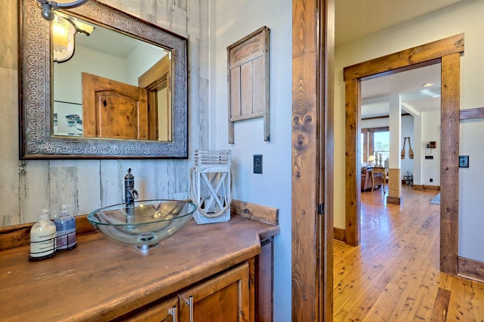 Powder bathroom off of the kitchen/living room