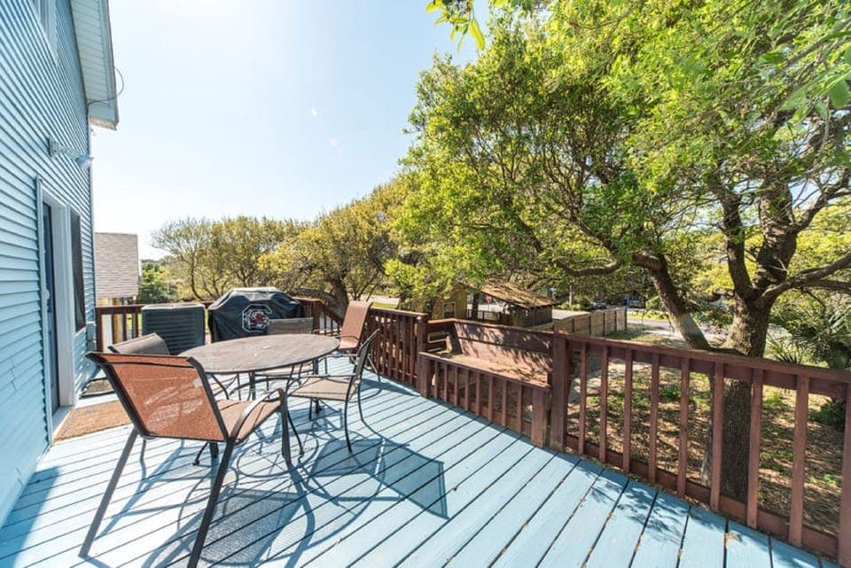 Outside deck back