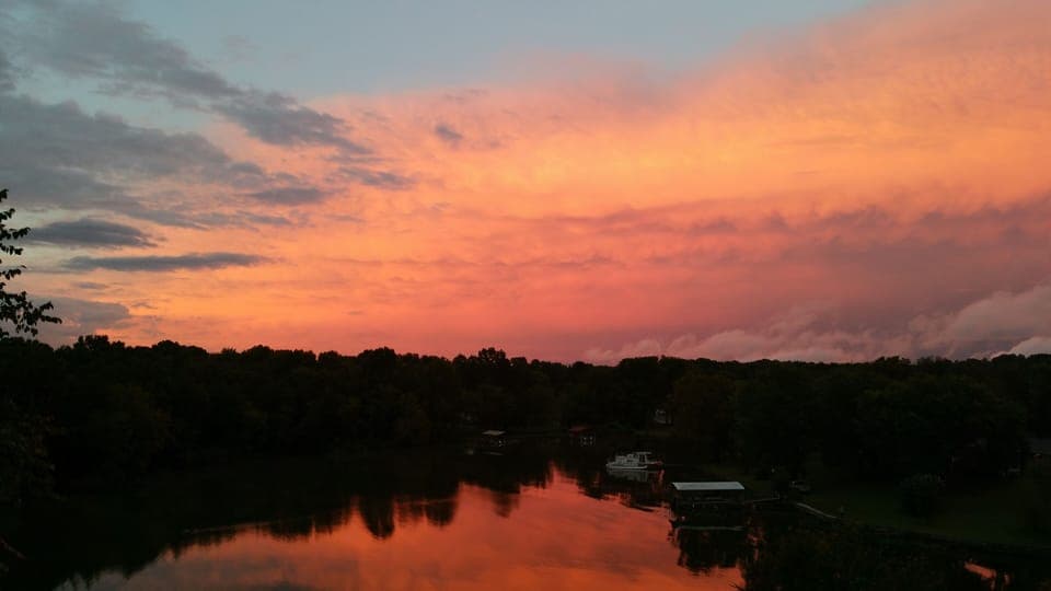 Sunrise off deck
