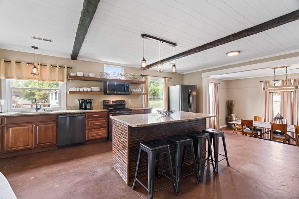 Large open kitchen