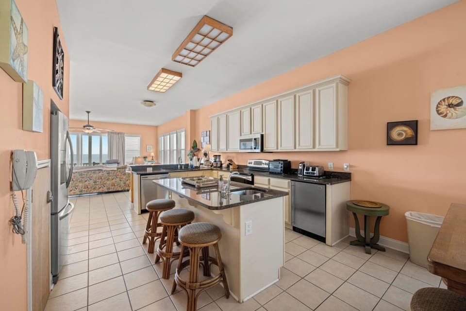 The family chef will appreciate this fully-equipped updated kitchen.