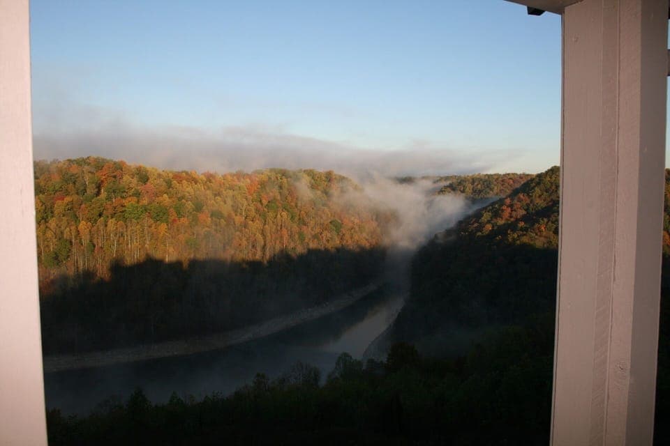 View of the morning fog.  Great to watch while having your coffee.