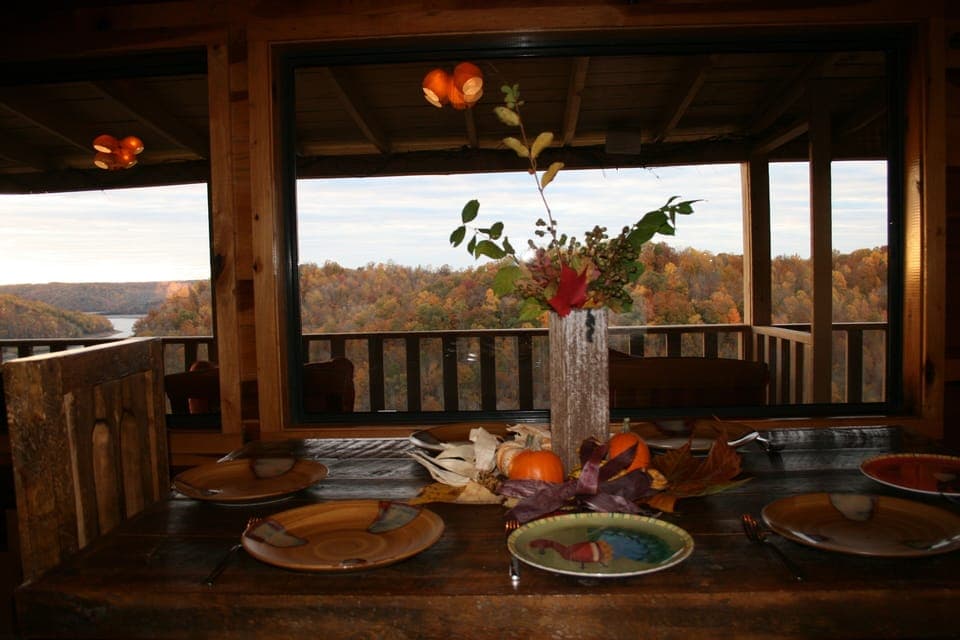 Fall colors on the hillside, and a  dinner to remember!