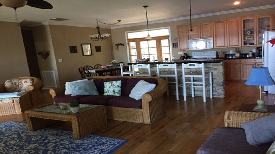 The open floor plan is great for families and for entertaining. 