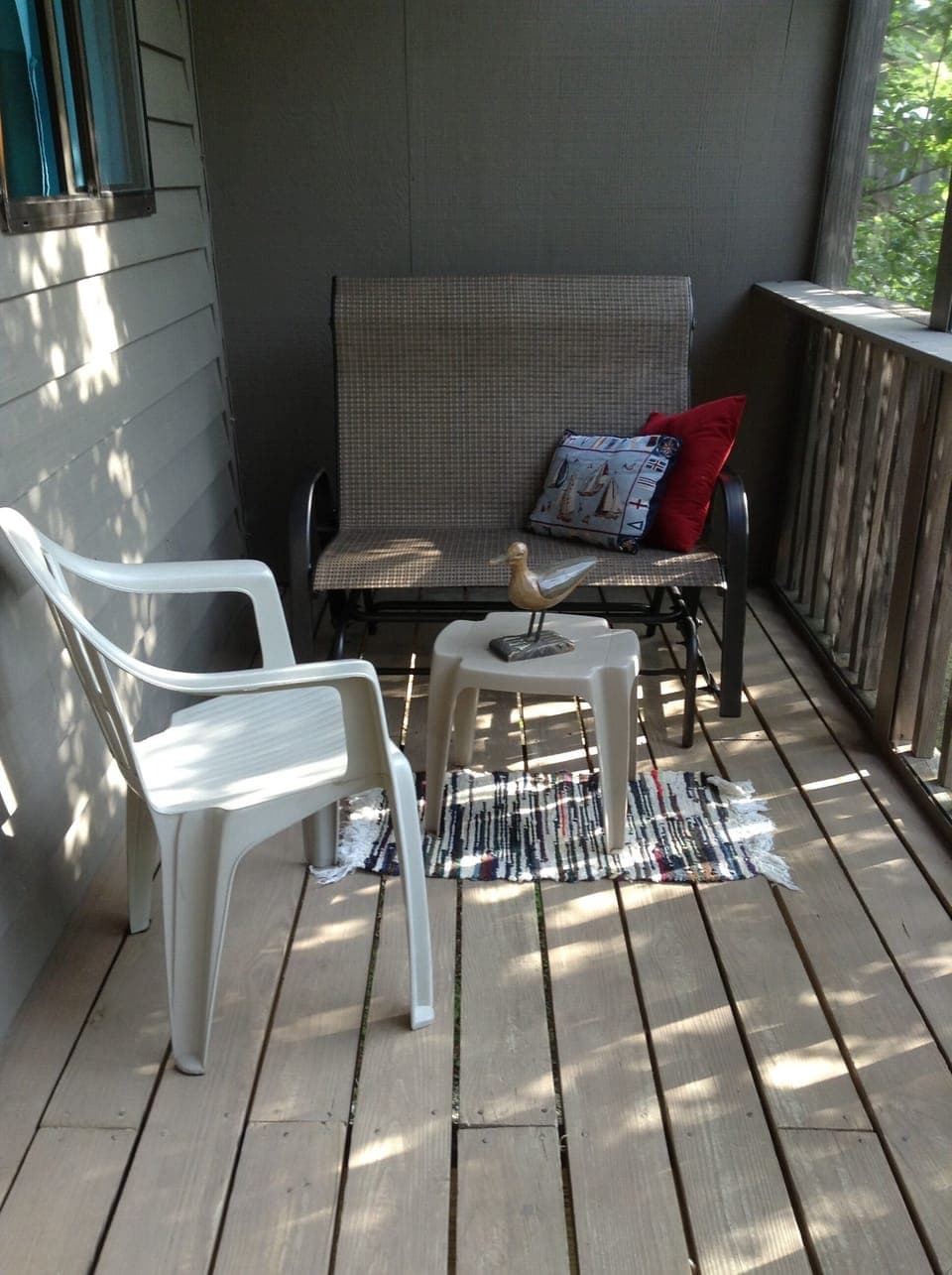 Relaxing spot on the back porch