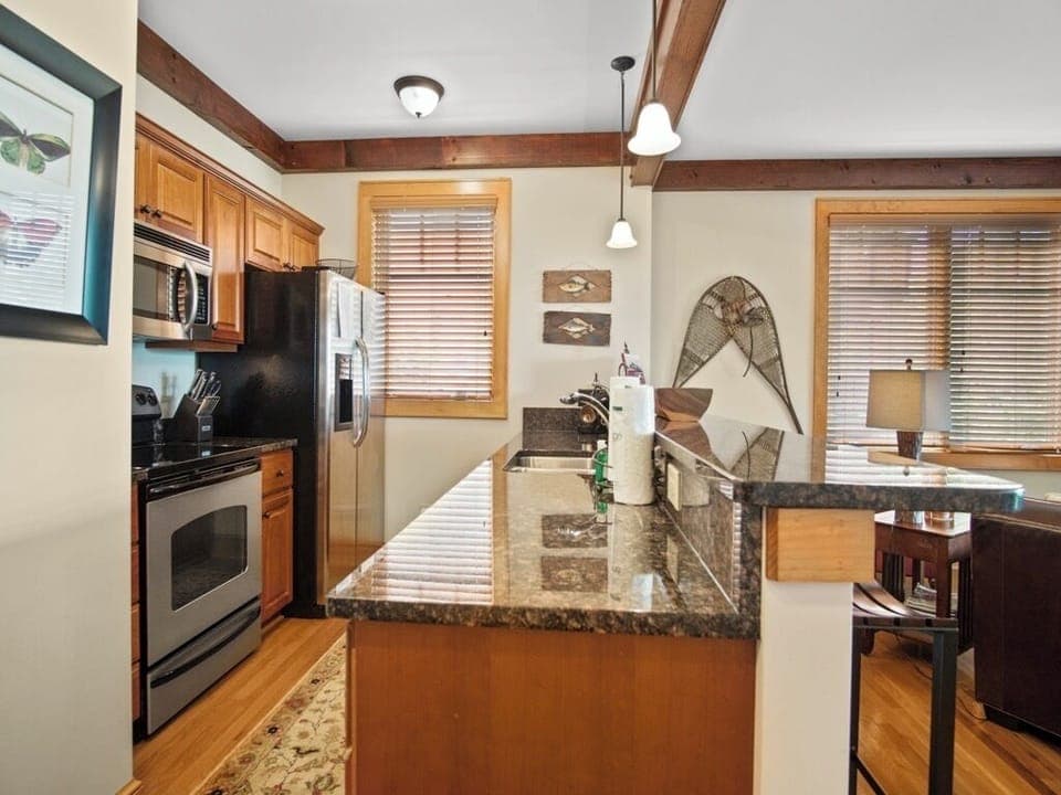 Kitchen--- Granite and Stainless Steel