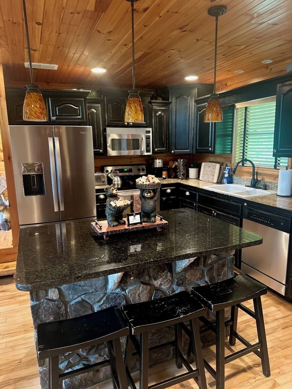 Kitchen on upper level
