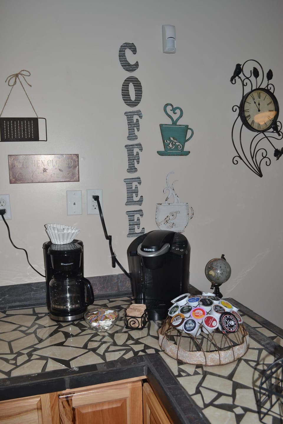 Fully stocked Coffee station