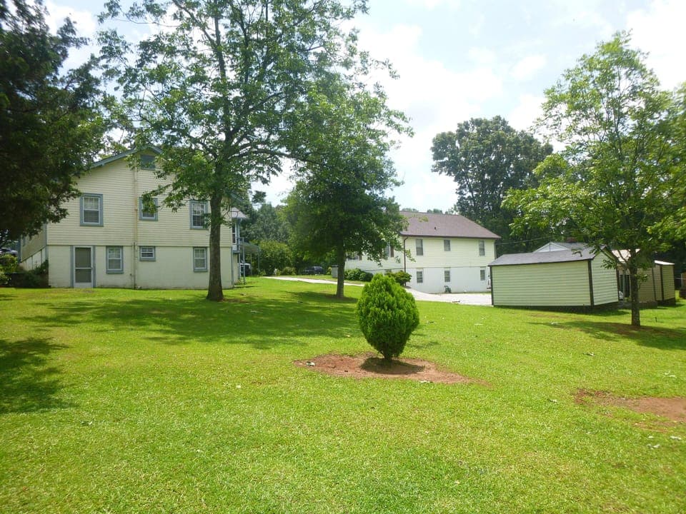 Big back yard; house (on left) sits on a half acre lot!