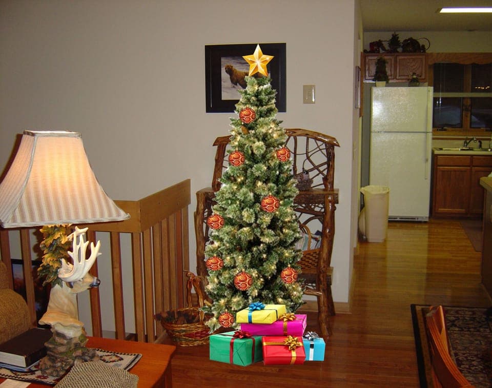 Visiting us at Christmas time? Don't worry we already have a tree & decorations!