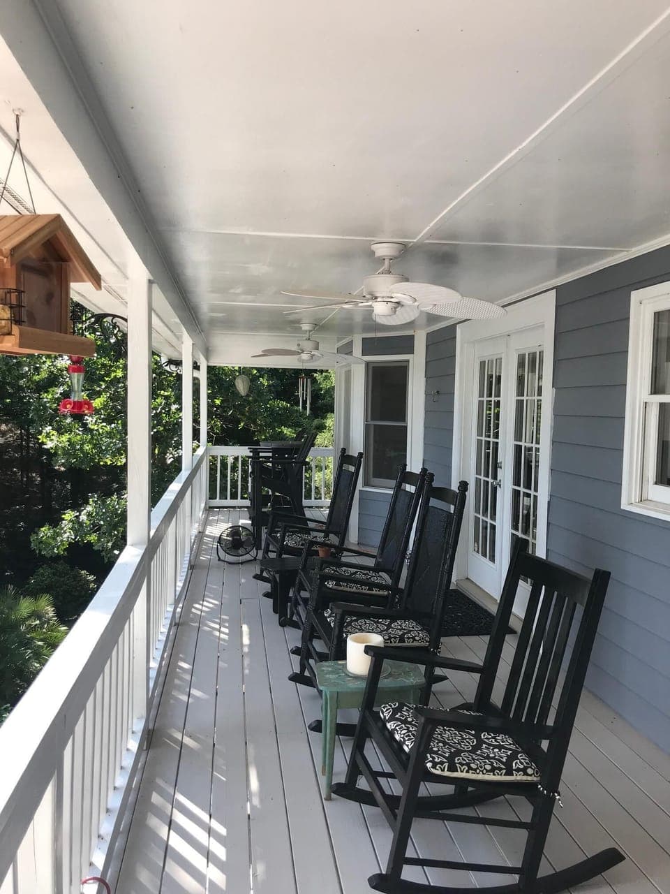 Plenty of seating to view the lake and pool!