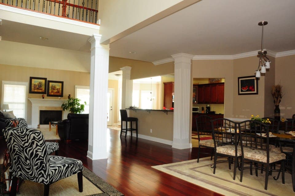 Open plan living area