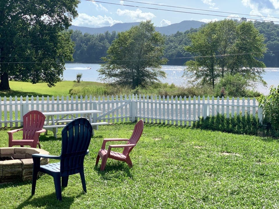 Lake and mountain views, all from your beautiful front yard