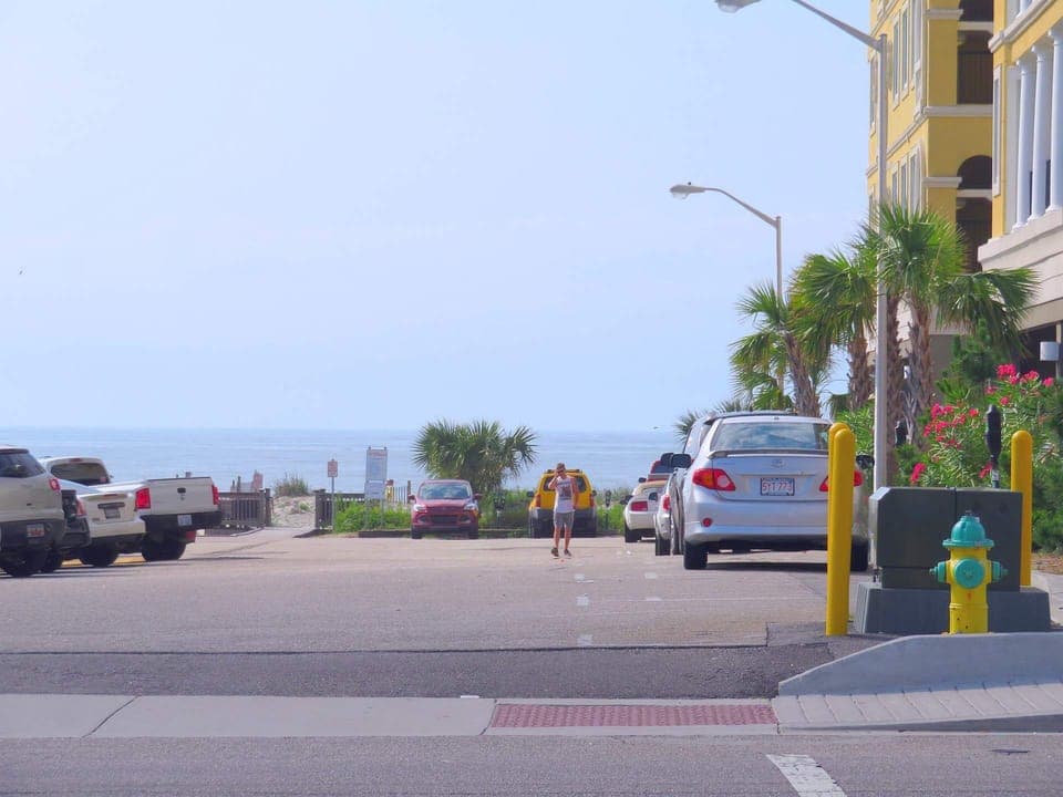 One of the public beach access roads directly opposite the Villa