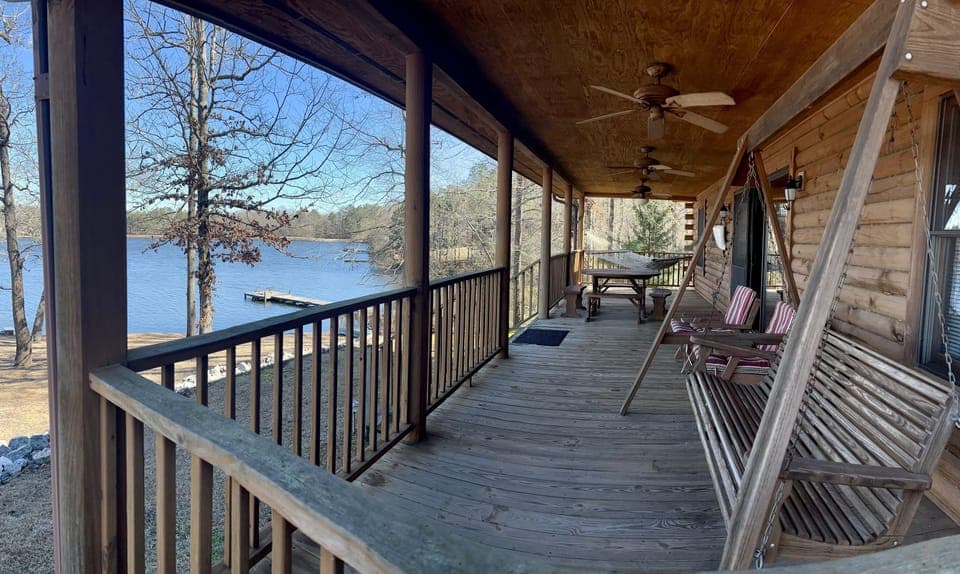 Porch overlooking the Lake